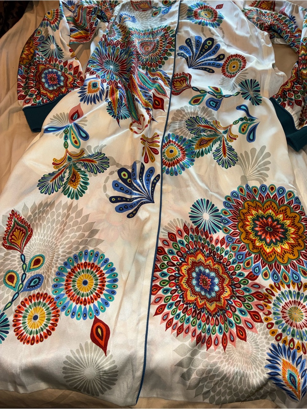 NWT JOHNNY WAS Harmony Kimono Reversible Zaria Dress Cover up size M pockets - Picture 7 of 13